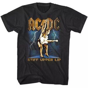 ACDC Stiff Upper Lip Album Cover Men's T Shirt Rock Band Concert Tour Merch